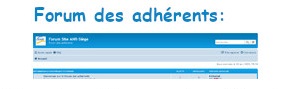 Lien vers le forum des adhérents